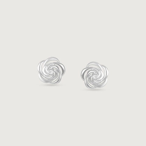 Classic Beam Silver Stud Earrings