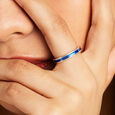 Blue Blaze Silver Finger Ring,,hi-res view 2