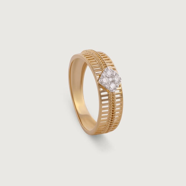 Love Symphony Gold & Diamond Finger Ring for Men,,hi-res image number null