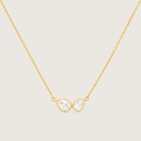 Twin Radiance Polki Necklace
