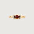 Radiant Garnet Diamond Ring,,hi-res view 3