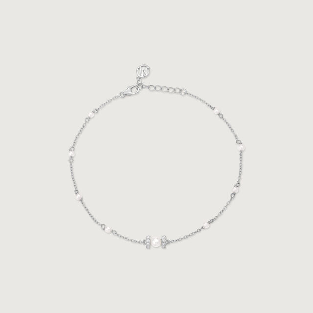 Pearl Drift Silver Anklet,,hi-res image number null
