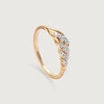 Botanical Tendril 18 Kt Gold & Diamond Ring,,hi-res view 4
