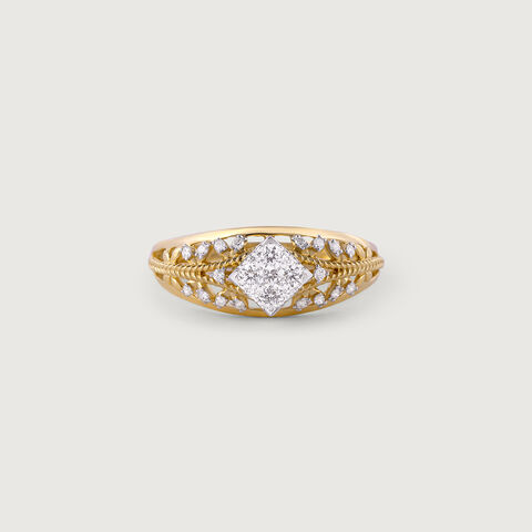 Bling Romance Gold & Diamond Ring
