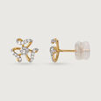 14KT Yellow Gold Diamond Stud Earrings,,hi-res view 3