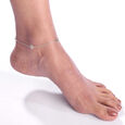 Chic Bloom Silver Anklet,,hi-res view 2