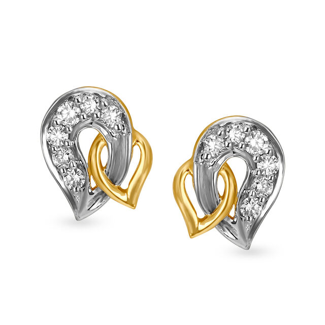Angel Wings Fancy Diamond Stud Earrings,,hi-res view 1