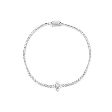 14 KT Yellow Gold Shimmering Floral Diamond Bracelet