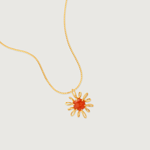 Radiant Bloom Carnelian Pendant