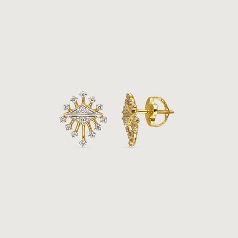 Geometric Aura Diamond Earrings