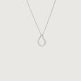 Fluid Teardrop Silver Necklace,,hi-res view 3