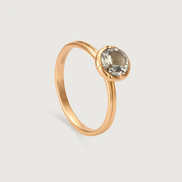 Firefly Flair 14 kt Gold & Green Amethyst Finger Ring,,hi-res image number null