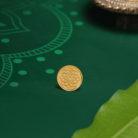 1 GM 22 Karat Stunning Lotus Gold  Coin