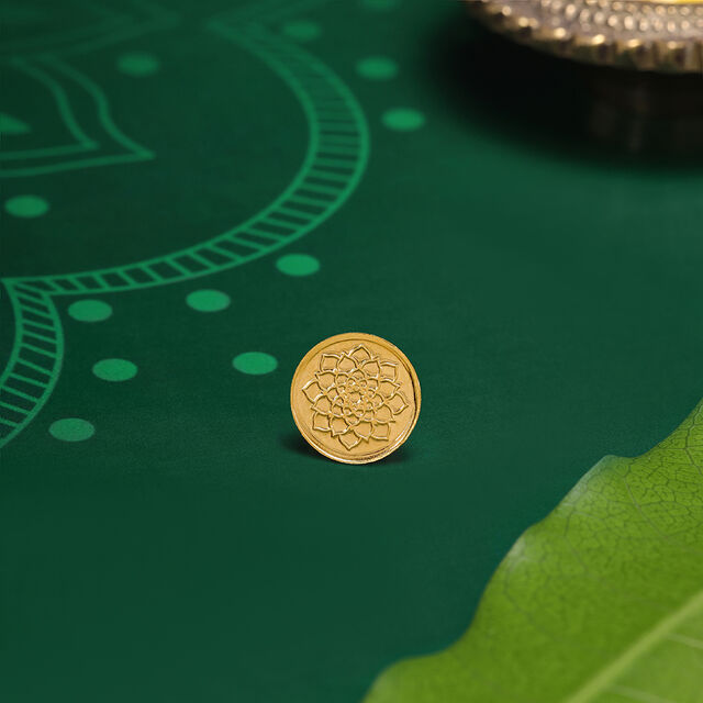 1 GM 22 Karat Stunning Lotus Gold  Coin,,hi-res image number null