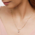 14KT Yellow Gold Clover Blossom Diamond Pendant,,hi-res view 2