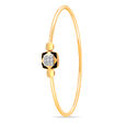 18 KT Yellow Gold Abstract Glimmer Diamond Bangle,,hi-res view 1