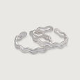Wavy Wonder Silver Toe Ring for Women,,hi-res view 3