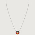 Whimsical Ladybug Silver Necklace,,hi-res view 3