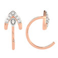 Diamond Spearhead Rose Gold Diamond Stud Earrings,,hi-res view 1