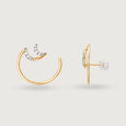 Crescent Charisma 14KT Diamond Stud Earrings,,hi-res view 4