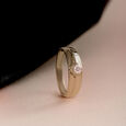 Edgy Angles Gold & Diamond Finger Ring for Men,,hi-res view 1