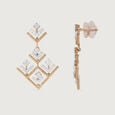 Filigree Fantasy Gold & Diamond Drop Earrings,,hi-res view 4