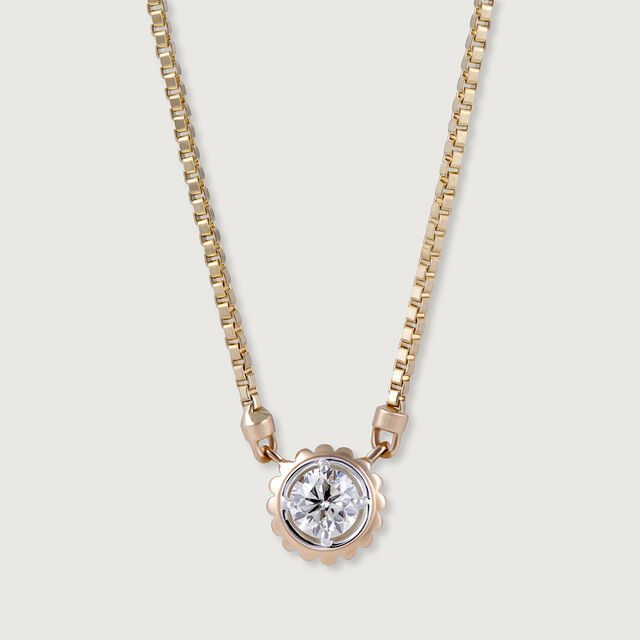 Blooming Beauty 14 kt Gold & Diamond Pendant with Chain,,hi-res image number null