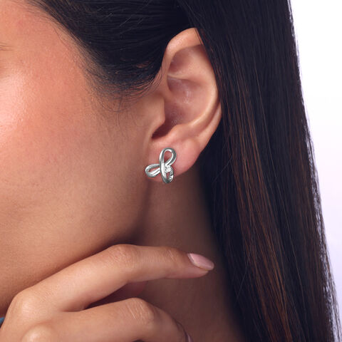 Minimal Spark Silver Stud Earrings