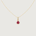 Structured Sleek Ruby Gold Pendant,,hi-res view 4