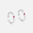 Mini Heart Silver Toe Rings,,hi-res view 4