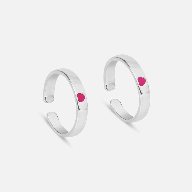 Mini Heart Silver Toe Rings,,hi-res image number null