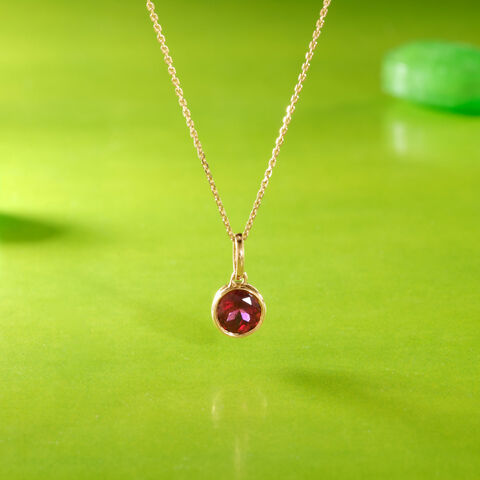 Crimson Aura Garnet Pendant