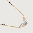 Flight of Elegance 14 Kt Gold and Diamond Mangalsutra,,hi-res view 4