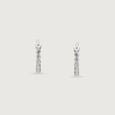 Sculpted Gleam Silver Hoop Earrings,,hi-res view 5