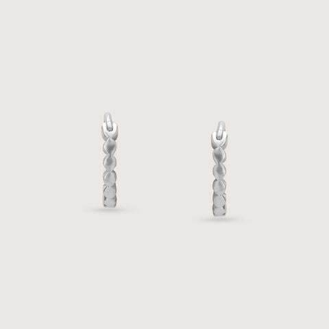Sculpted Gleam Silver Hoop Earrings