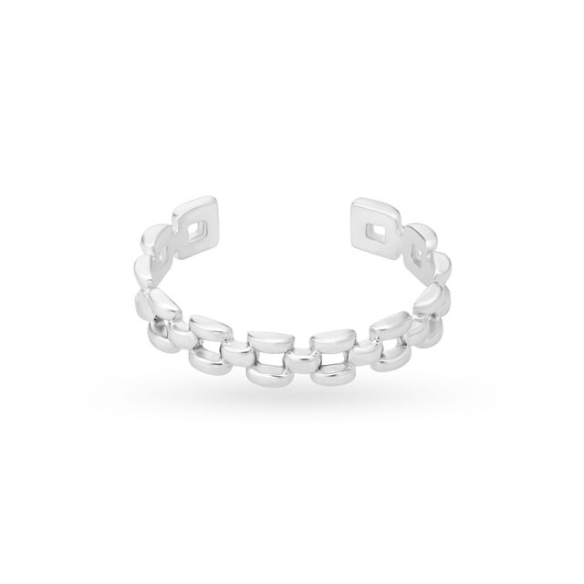 Tribal Chain Silver Toe Ring,,hi-res view 2