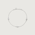 Pearl Kissed Silver Anklet,,hi-res view 3