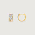 Radiant Frame Diamond Hoop Earrings,,hi-res view 4