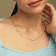 Modern Minimal Silver Chain,,hi-res view 2