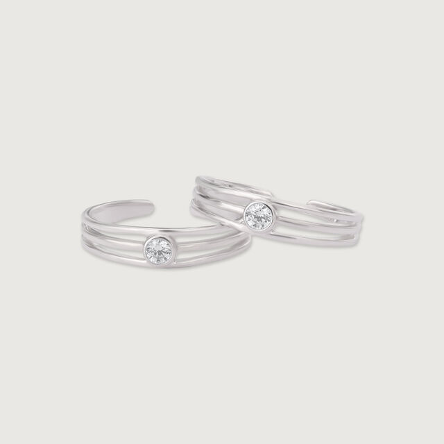 Stellar Spark Silver Toe Ring,,hi-res image number null