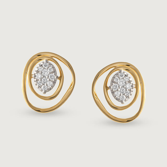 Together Forever Gold Stud Earrings,,hi-res image number null