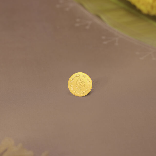 Half Gram 24 Karat Tulsi Coin,,hi-res image number null