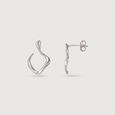Twisty Glam Silver Earrings,,hi-res view 4