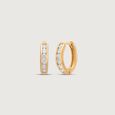 Refined Glow Diamond Hoop Earrings,,hi-res view 4