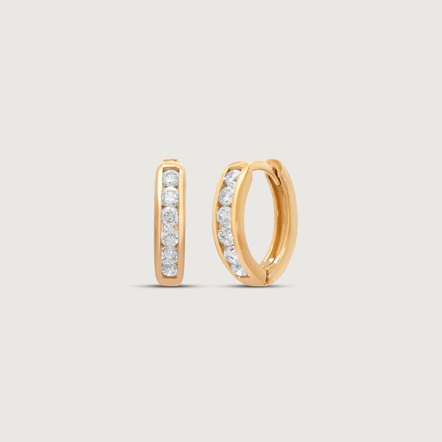 Refined Glow Diamond Hoop Earrings,,hi-res image number null