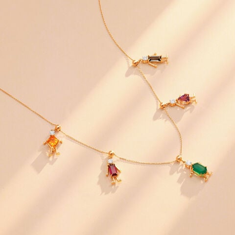Colour Kin Multicolour Gold Necklace