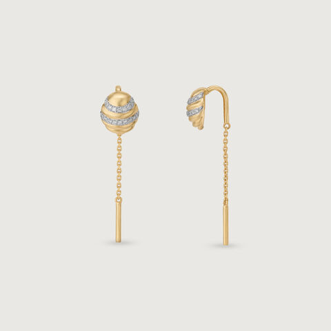 Hive Whisper Diamond Sui Dhaga Earrings