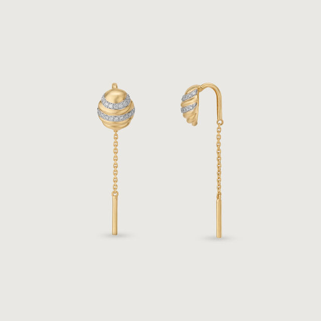 Hive Whisper Diamond Sui Dhaga Earrings,,hi-res image number null