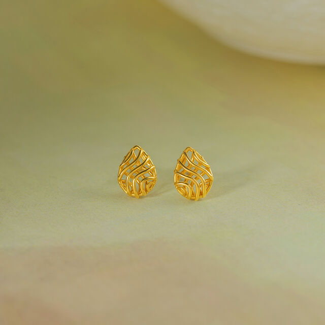 Soul Symphony Gold & Diamond Stud Earrings,,hi-res image number null