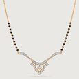 Lustrous Vows 18 Kt Gold and Diamond Mangalsutra,,hi-res view 3